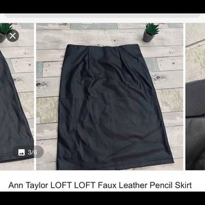 Ann Taylor Loft Faux leather Pencil Skirt in Medium